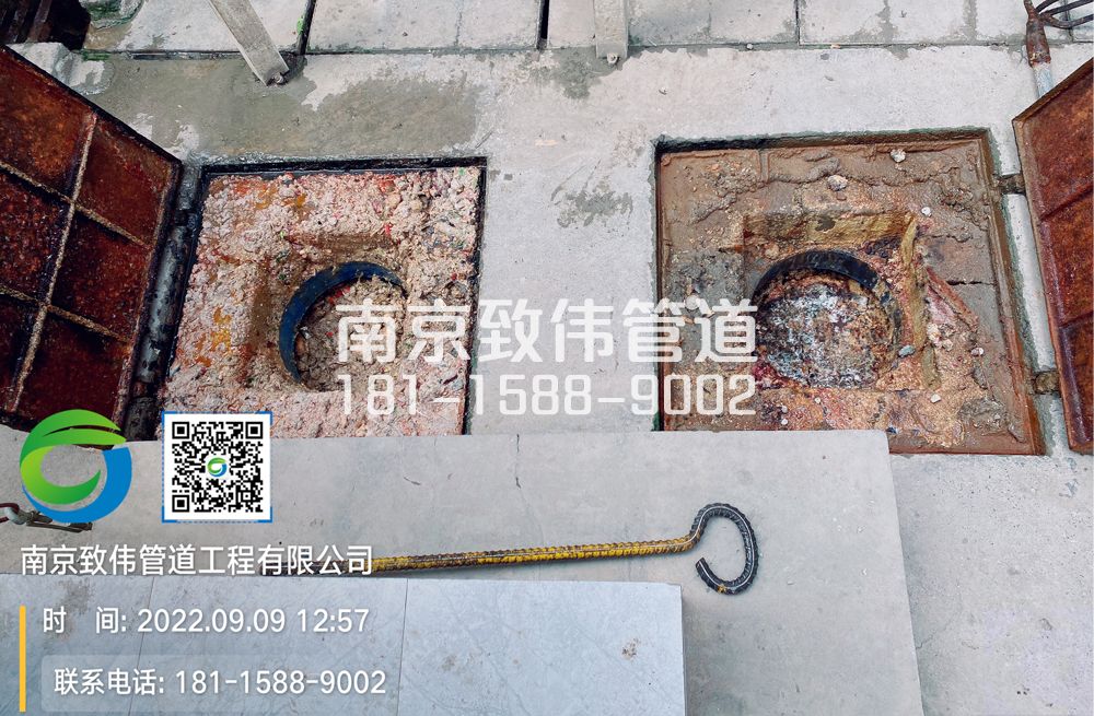 乐山路工地食堂隔油池油污清理施工现场